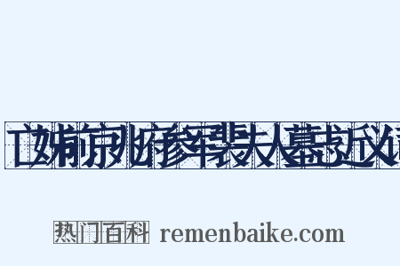 亡姊前京兆府参军裴夫人墓志近义词是什么意思的图片